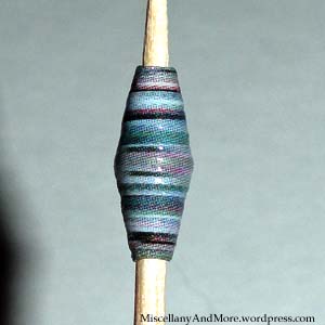 Bead from paper with many colors