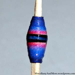 Bead from paper with just a few colors